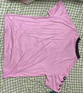 Oversized Pink Graphic T-Shirt
