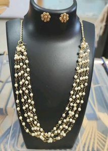Elegant Multi-Layer Pearl Necklace Set