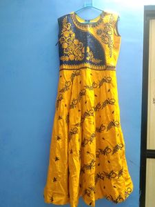 Yellow Umbrella Dress For Women+Ladies