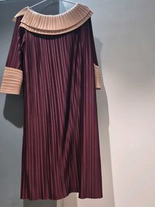 Pleated Midi Dress