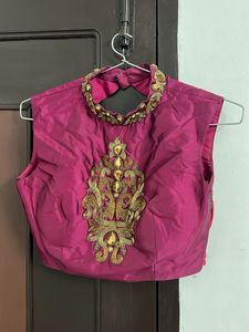 Stunning Teal Lehenga Choli with Pink Blouse