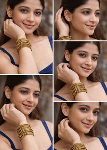 Elegant Gold-Tone Beaded Bracelet Stack