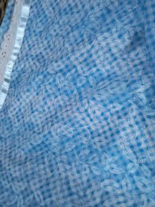 Beautiful Blue Gingham Dupatta