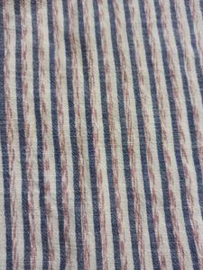 White &amp; Grey Striped Cotton Dress For Women
