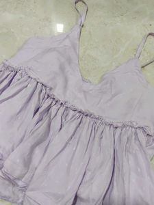 Lavender Ruffled Camisole babydoll Top
