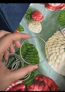 Elegant Silver Bangles Set