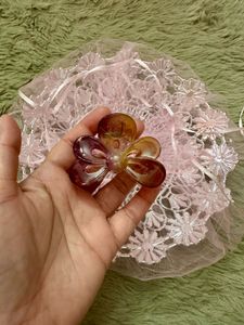 Dual shade Sparkling Bow Hair Claw Clip