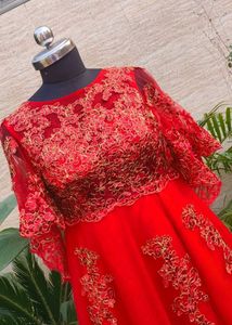 Stunning Red Embroidered Gown ❤️