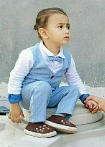 Baby Boy Formal Blue Pinstripe Suit Set