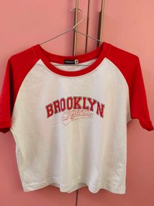 Red & White 'Brooklyn' T-Shirt
