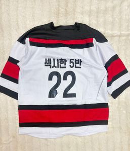 Men's Hockey Jersey White Red Black