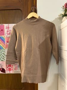 Cozy Mock Neck 3/4 Sleeve Sweater