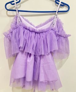 Lavender Tiered Tulle Peplum Camisole – Ruffled Me