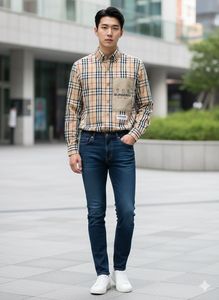 BRITISH LUXURY ICON:BURBERRY LONDON TAN SHIRT