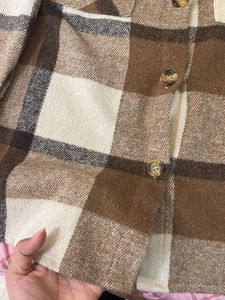 Cozy Plaid Shacket Jacket