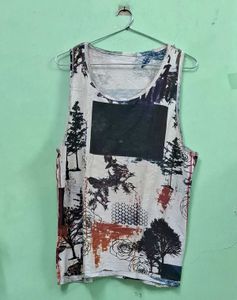 Men's Graphic Print Sleeveless T-Shirt