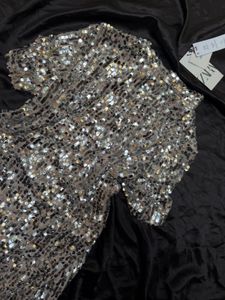 zara -Sparkling Sequin Party Dress-size-M/L