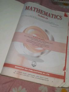 Mathematics Class IX R.D. Sharma Textbook