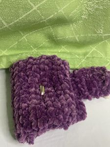 Cute Purple Crochet Wallet