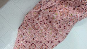 Pink Printed Dress Material