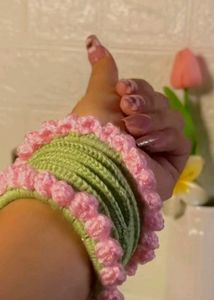 Handmade Crochet Bangle Bracelet