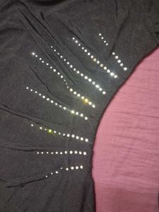 Chic Black Embellished Dress