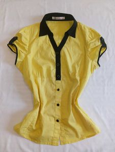 Y2K Yellow Black Top