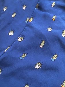 Blue Cactus Print Romper