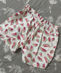 Cute Watermelon Print Shorts