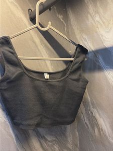 Ribbed Square Neck Crop Top