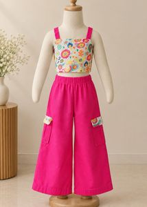 Girls Paisley Pink Pants & Top Set