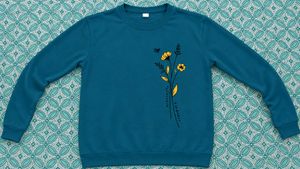 Embroidered Floral Sweatshirt