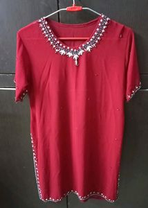 Red Embroidery Suit