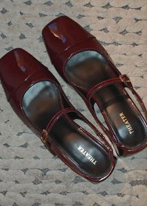 Burgundy Patent Mary Janes