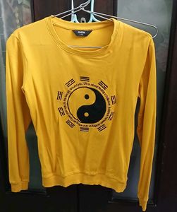 Mustard Yin Yang Graphic Tee - New