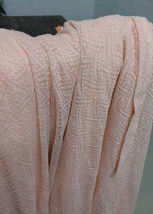Anarkali-style peach party gown
