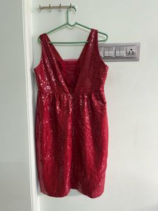 Sparkling Red Sequin Dress