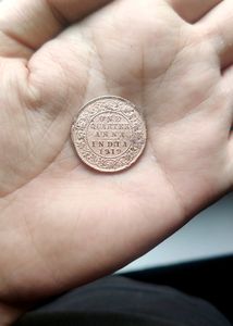 George V King Emperor One Quarter Anna 1919