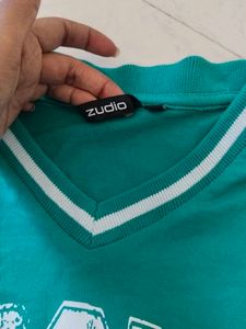 Green Printed Sweatshirt