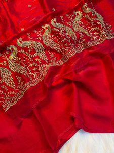 Saree Plain and Blouse Work 😘😘