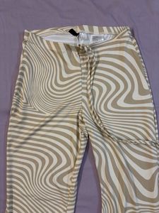 Retro Swirl Print Flare Pants