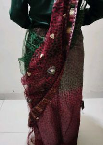 Beautiful Ready Made Net Saree 👌👌