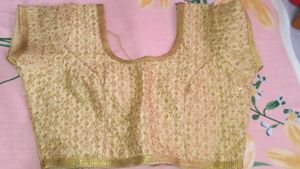 Embroidered Golden Blouse