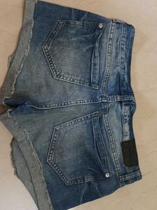 Distressed Denim Shorts