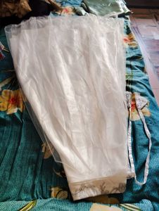 Elegant White Embroidered Blouse & Skirt Set