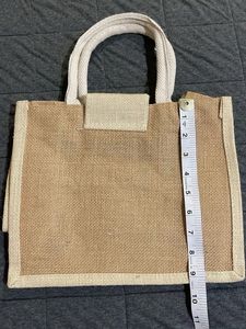 Set of 3 Jute Tote Bags +1 pouch