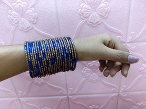 Blue &amp; Gold Bangle Set