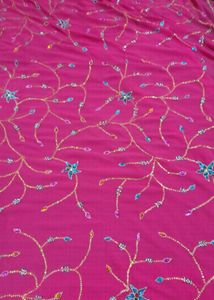 Beautifully Embellished Pink Saree