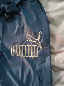 Puma Women's Navy Blue Cargo track pants