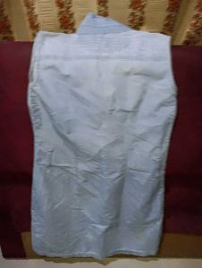 Denim Button-Up Sleeveless Dress